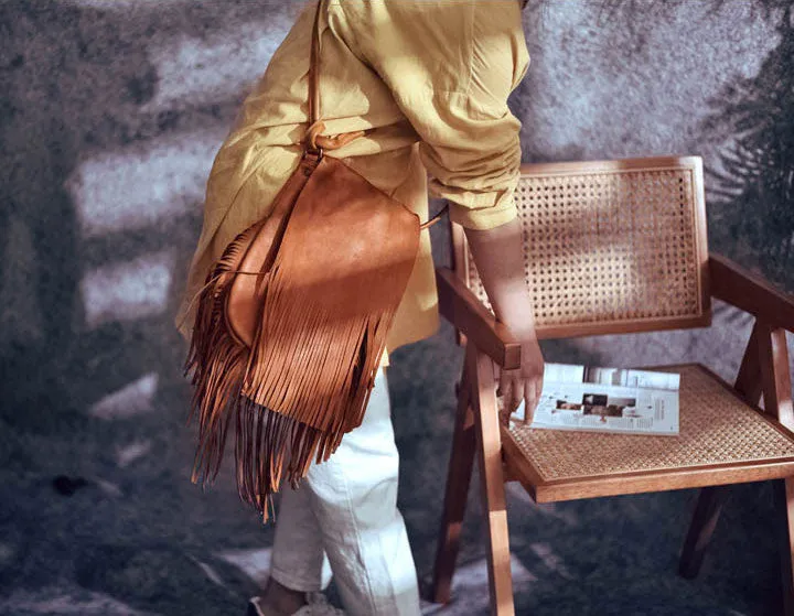 Boho Womens Fringe Crossbody Purse Ladies Shoulder Bag