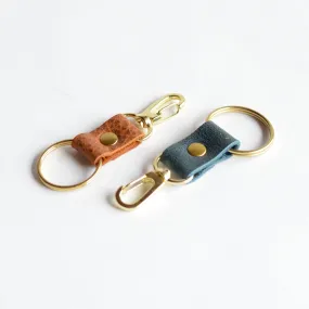 Brass Leather Key Clip   Ring