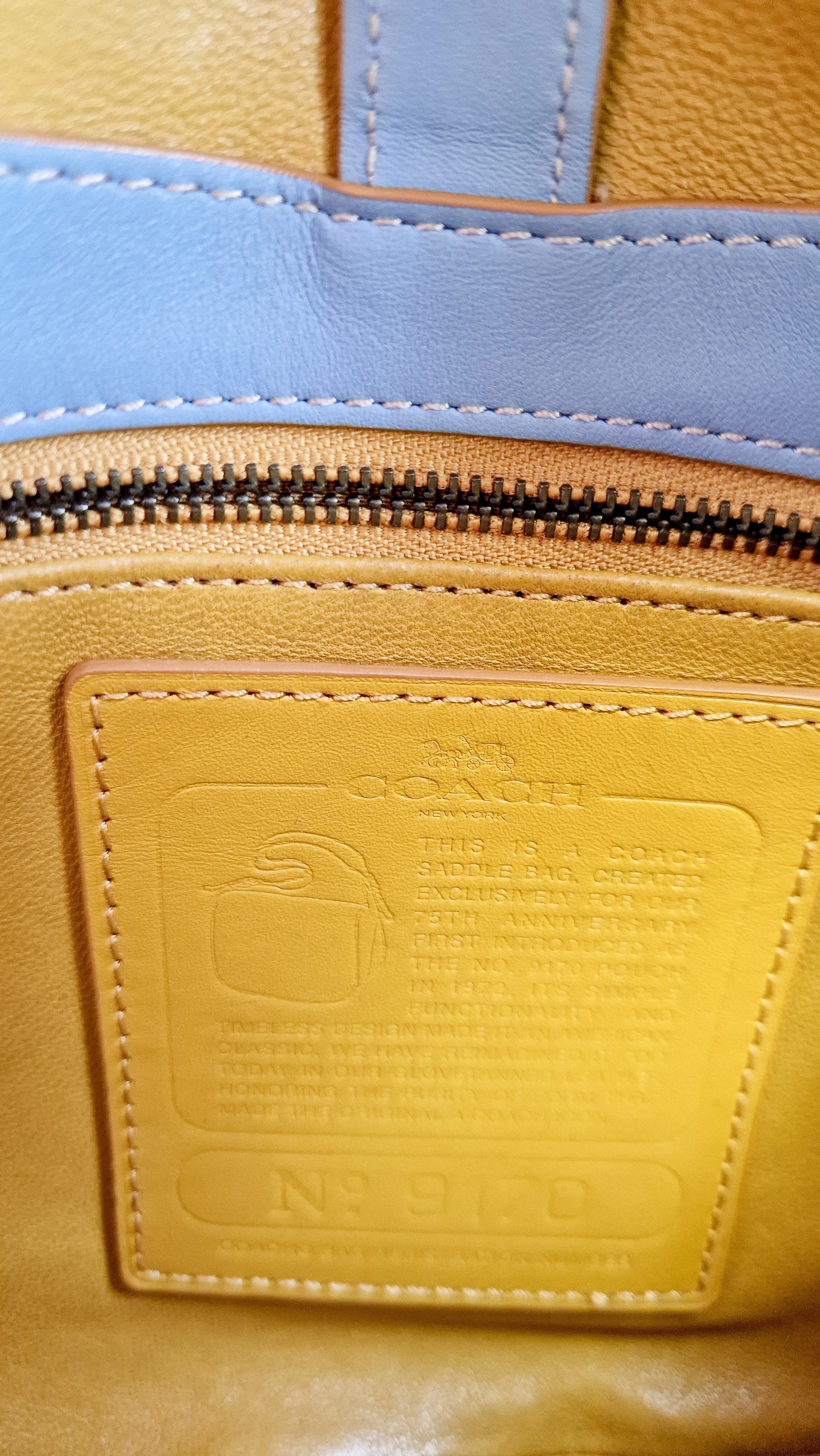 Coach 1941 Saddle 23 Bag in Cornflower Blue Smooth Leather - 75th Anniversary Limited Edition - Coach 37875