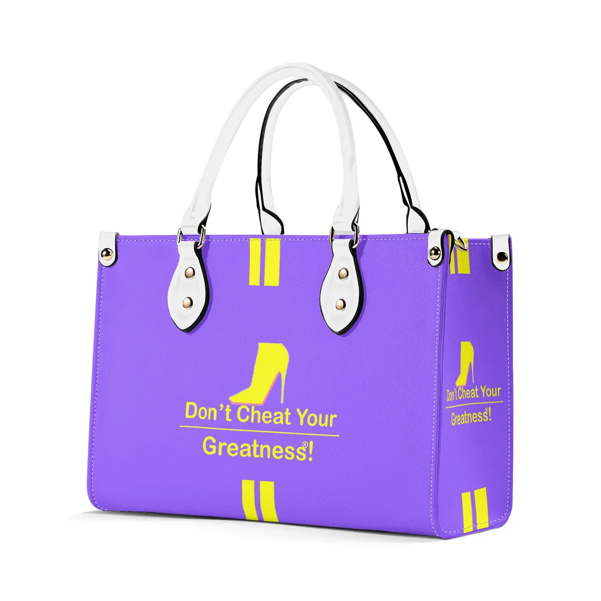 DCYG Yellow Red Bottoms & Purple Multiple Sizes Upgraded Luxury Women PU Leather Handbag
