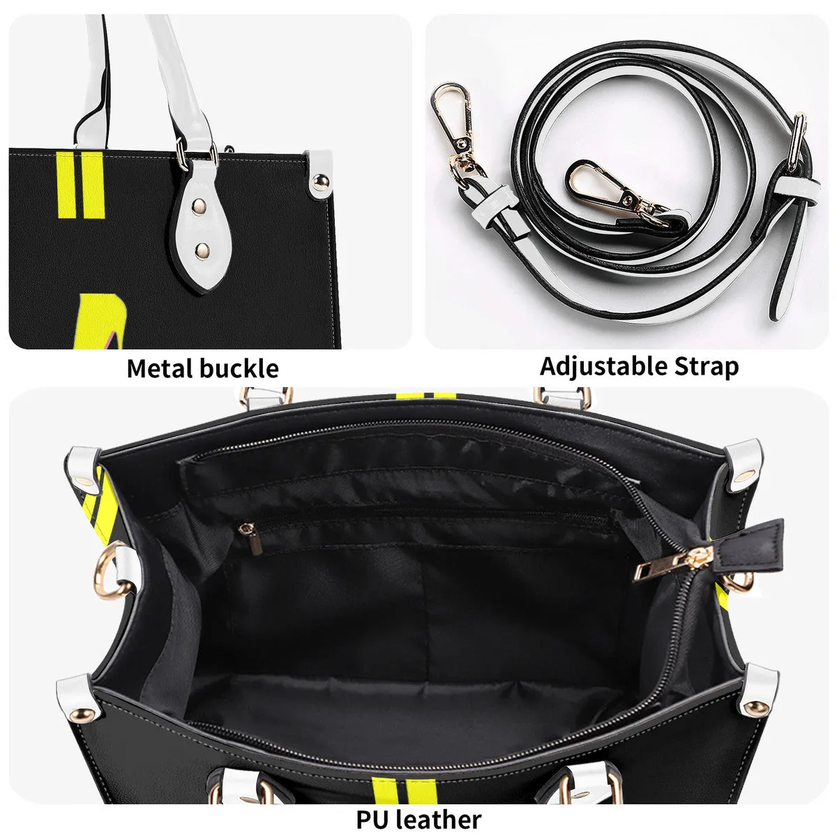 DCYG Yellow Red Bottoms ,Multiple Sizes Upgraded Luxury Women PU Leather Handbag