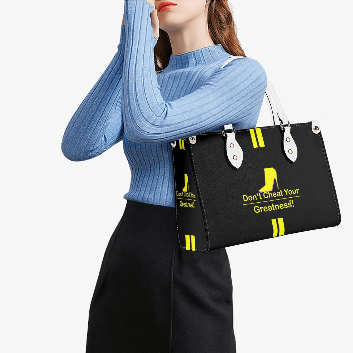 DCYG Yellow Red Bottoms ,Multiple Sizes Upgraded Luxury Women PU Leather Handbag