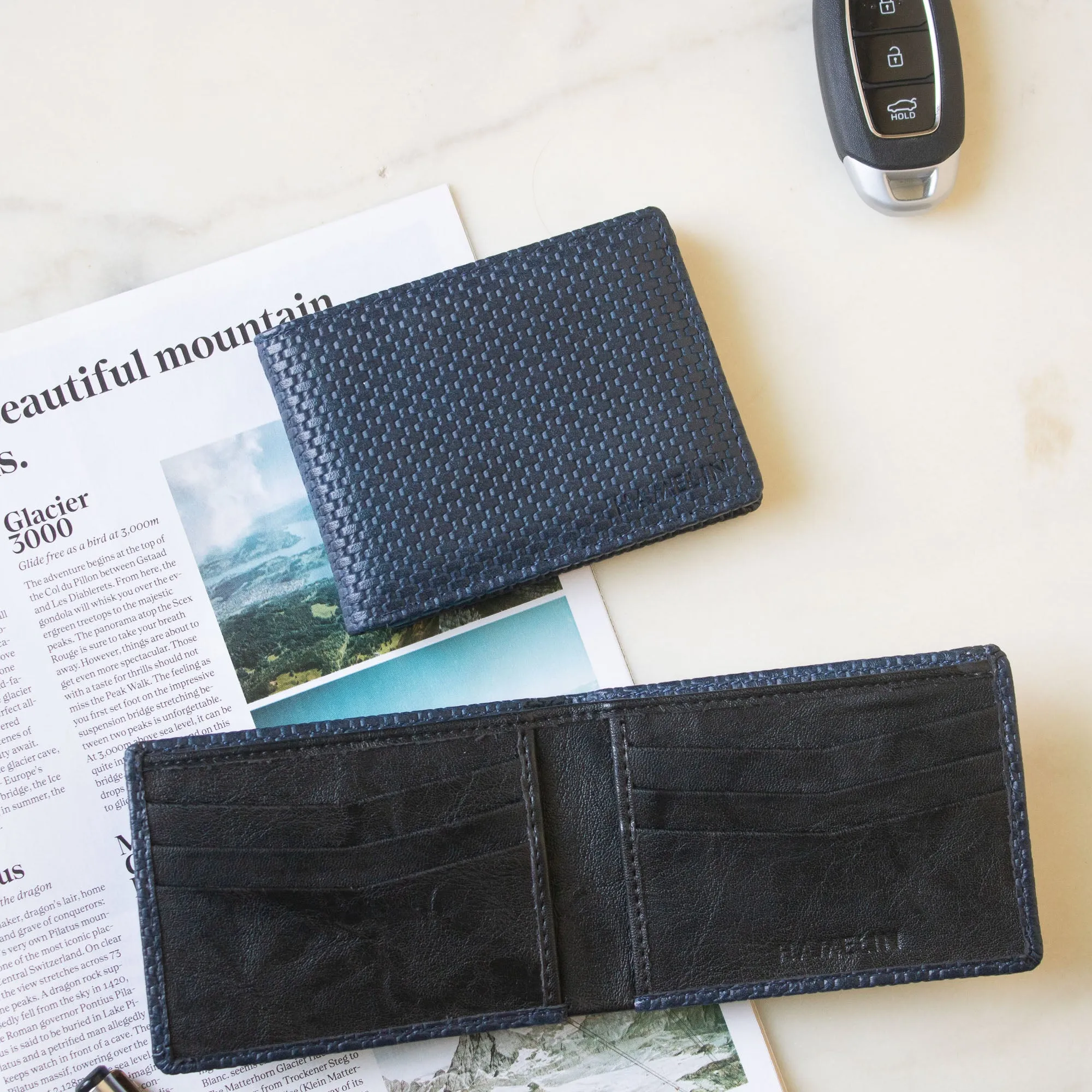 Ethan Slim Wallet for Men (Navy blue)