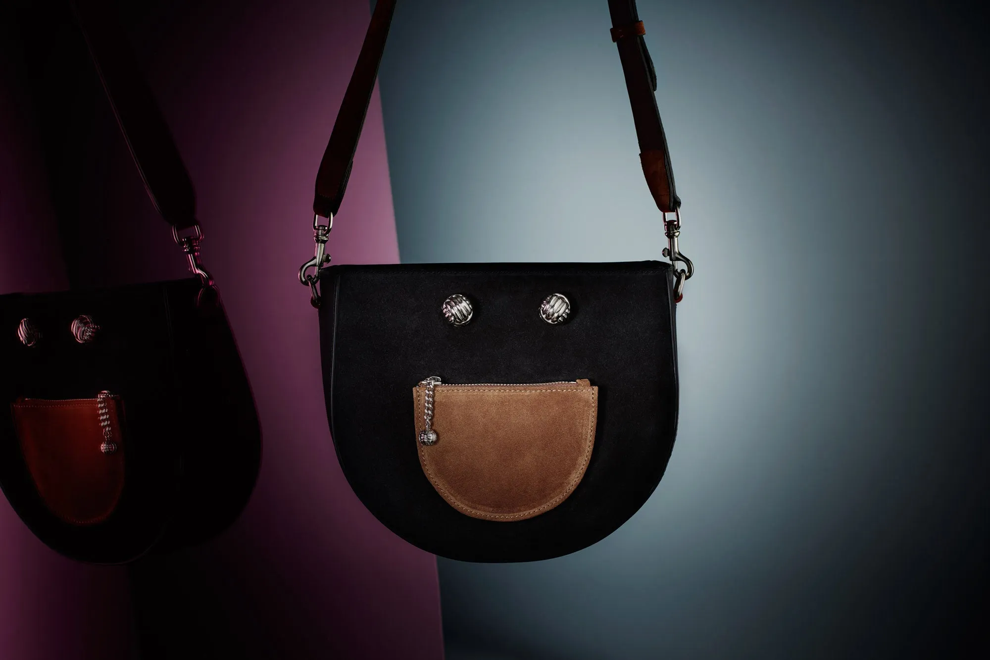 Happie black silver bag