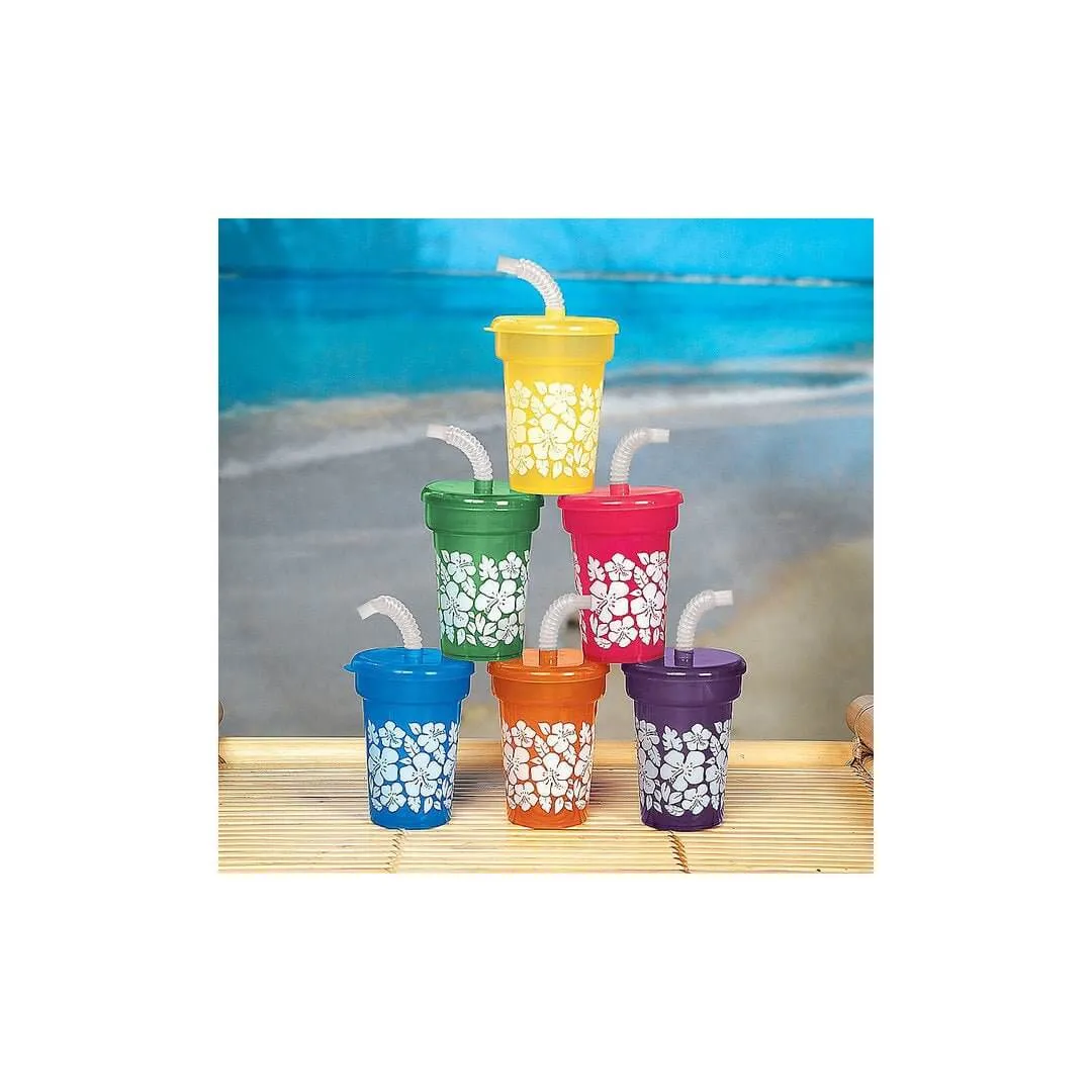 Hibiscus Print Mini Sipper Cups