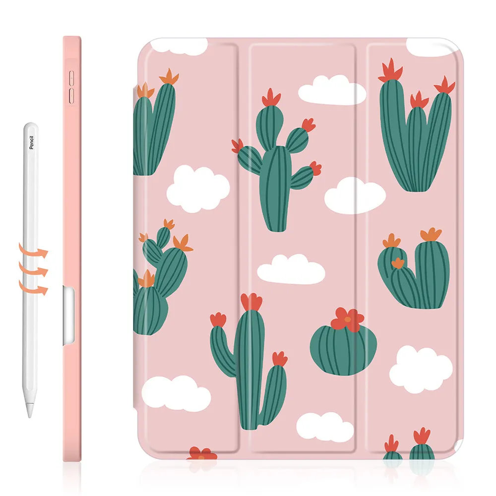 iPad Pro 12.9 2021/2020/2018 Case | Soft TPU Floral Protective Shockproof Cover Tablet Case Cover |Pink