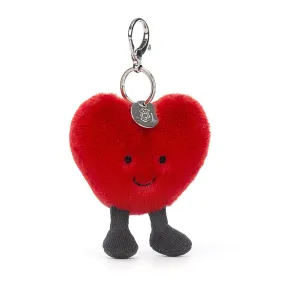Jellycat amuseable heart bag charm