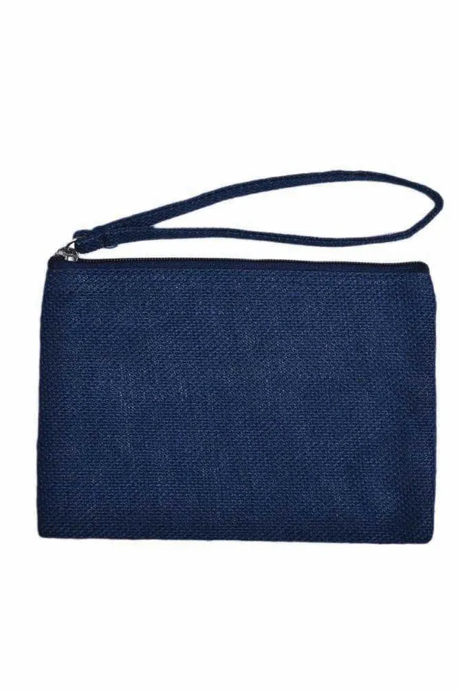 Jute Zipper Pouch (Pack Of 5)