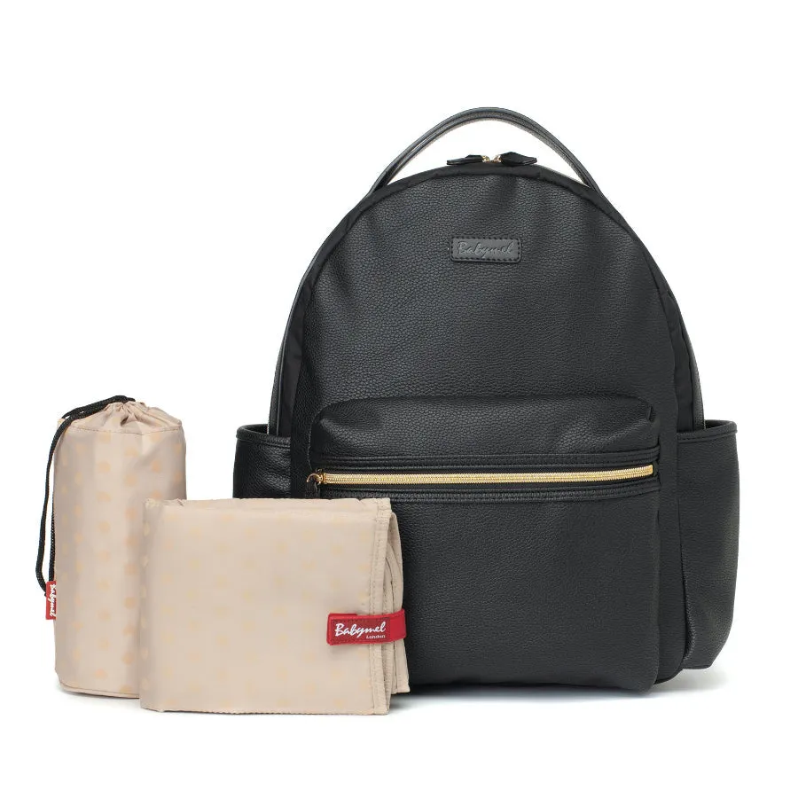Lola Vegan Leather Backpack Black