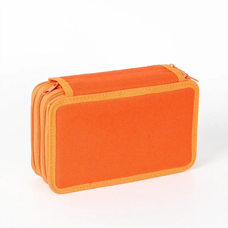 Multicolor Oxford Cloth Color Pencil Box Bracket Multi-Functional Pencil Zipper Bag 72 Slot
