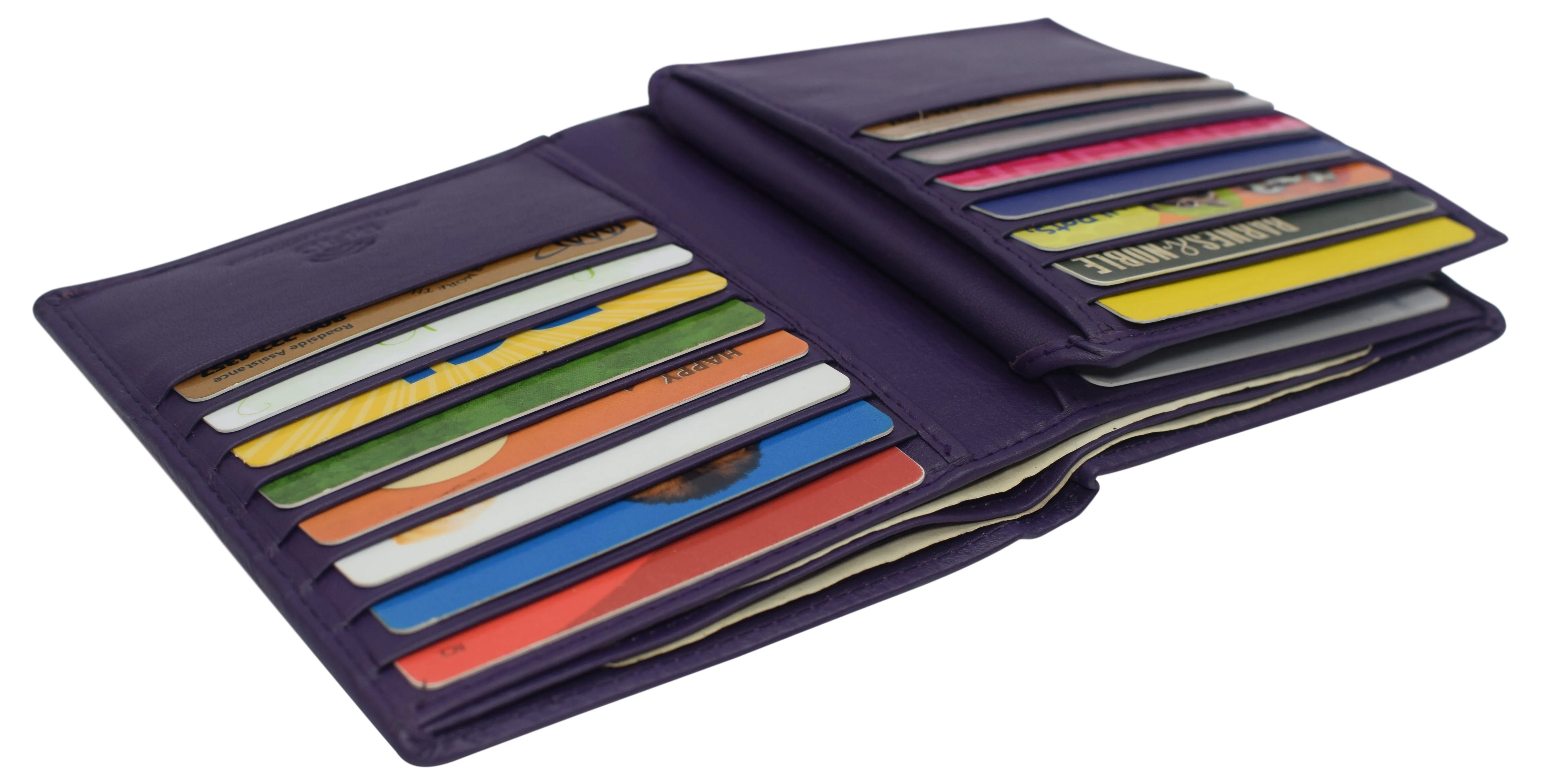 Napa Leather Hipster Bifold Wallet for Men With ID Window and RFID Blocking