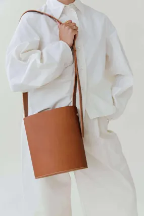 Oval Midi Leather Bag