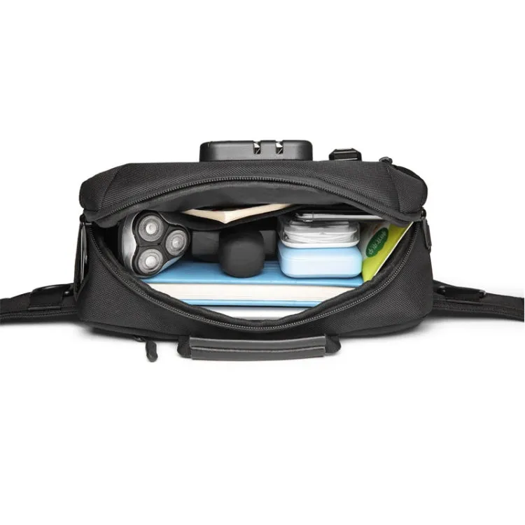 Ozuko 9257 Men Outdoor Sports Waist Bag Anti-Theft Shoulder Messenger Bag(Black)