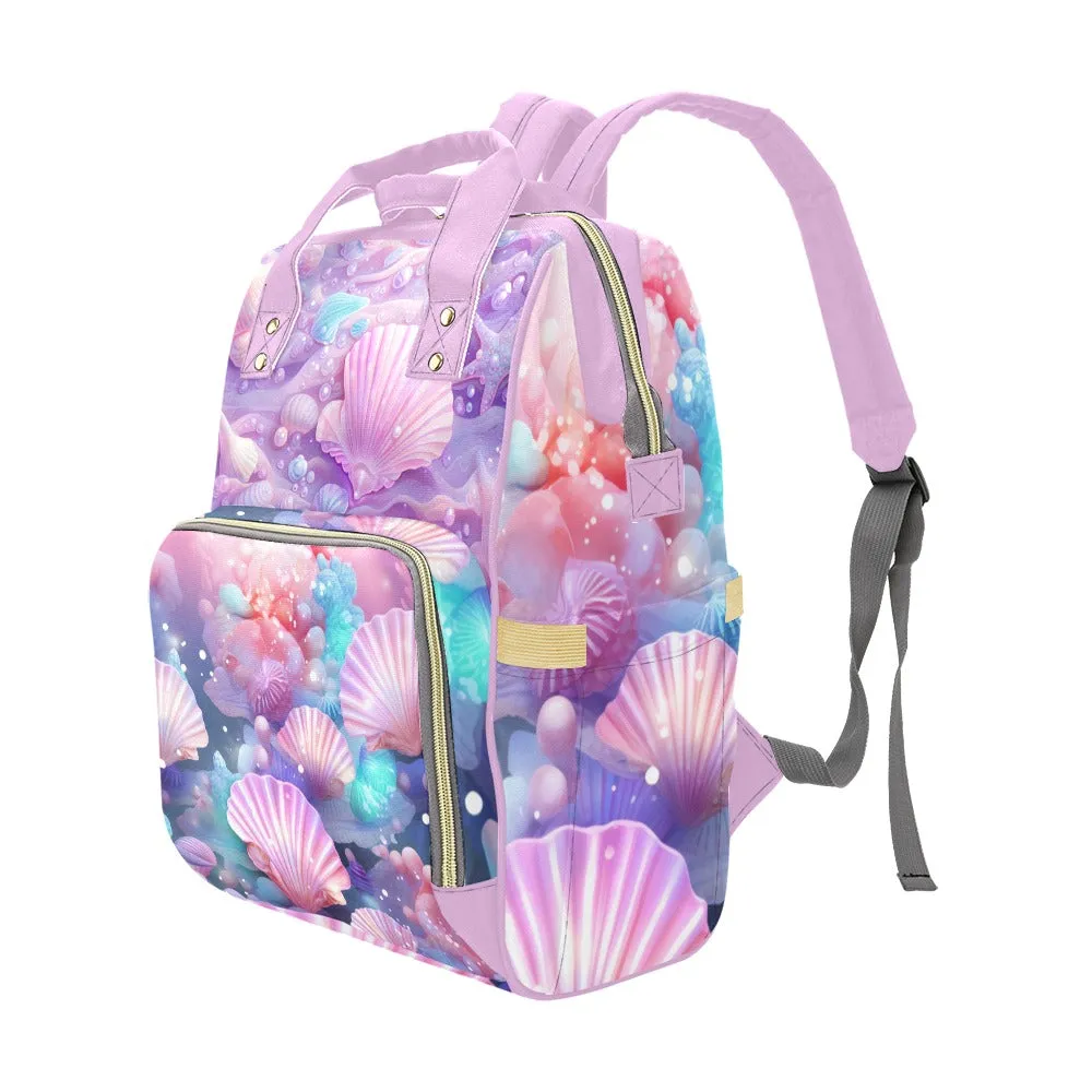 Pastel Seashells Multi-Function Backpack
