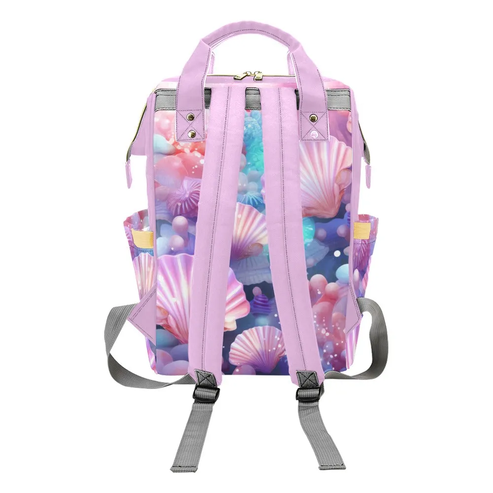 Pastel Seashells Multi-Function Backpack