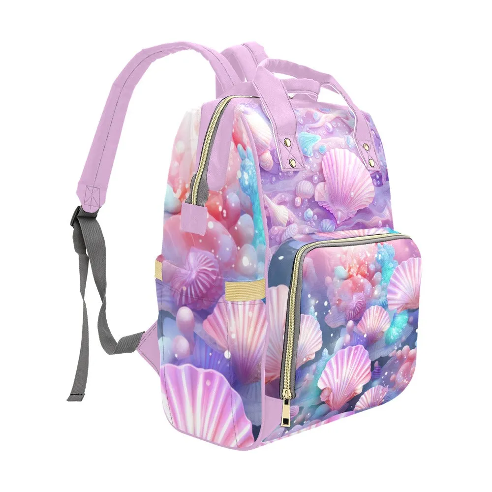 Pastel Seashells Multi-Function Backpack
