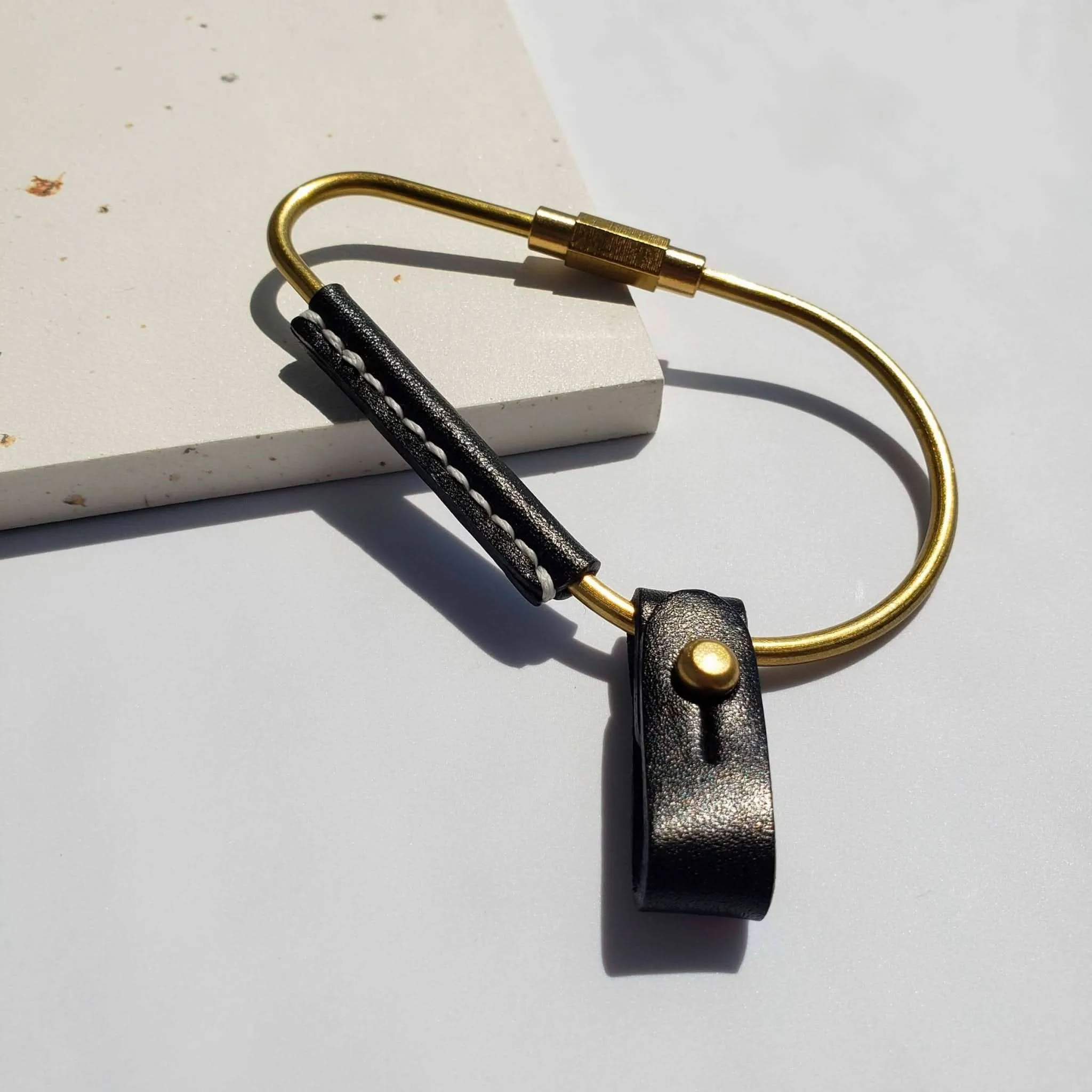 Pear Brass Key Carabiner