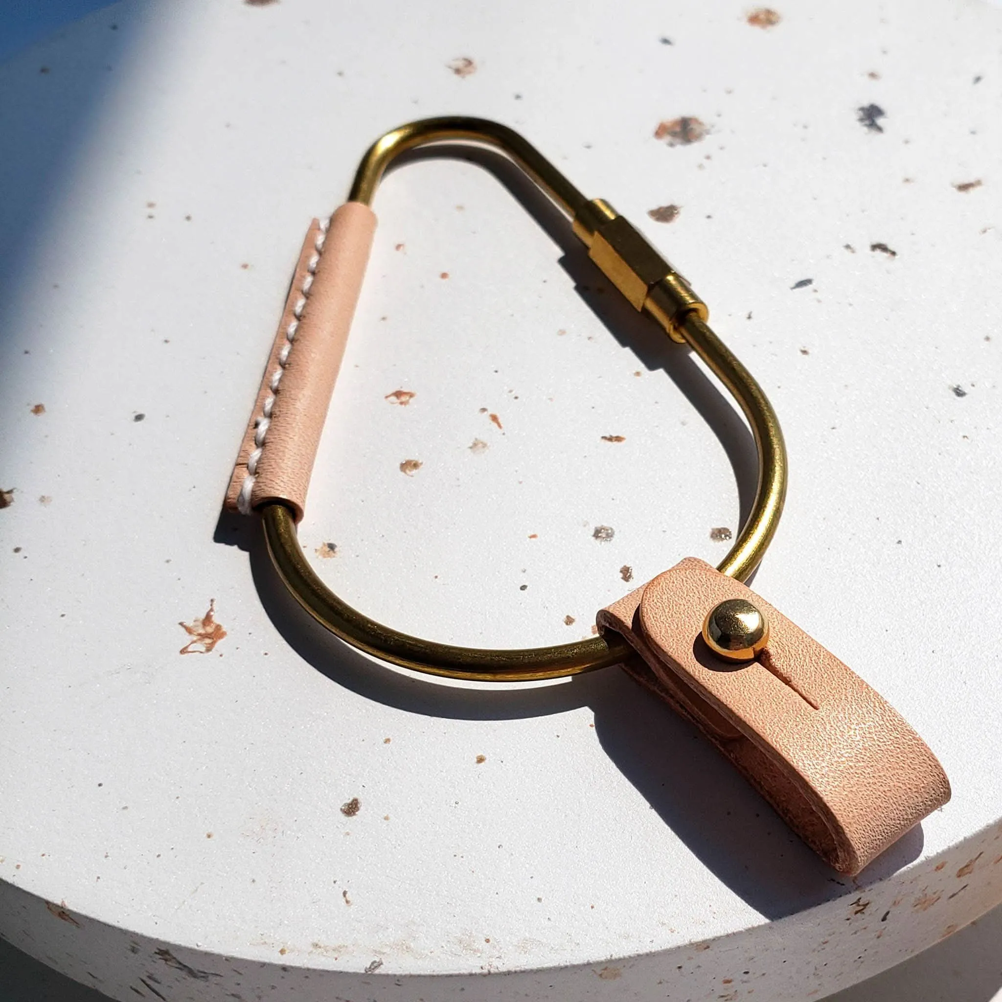 Pear Brass Key Carabiner