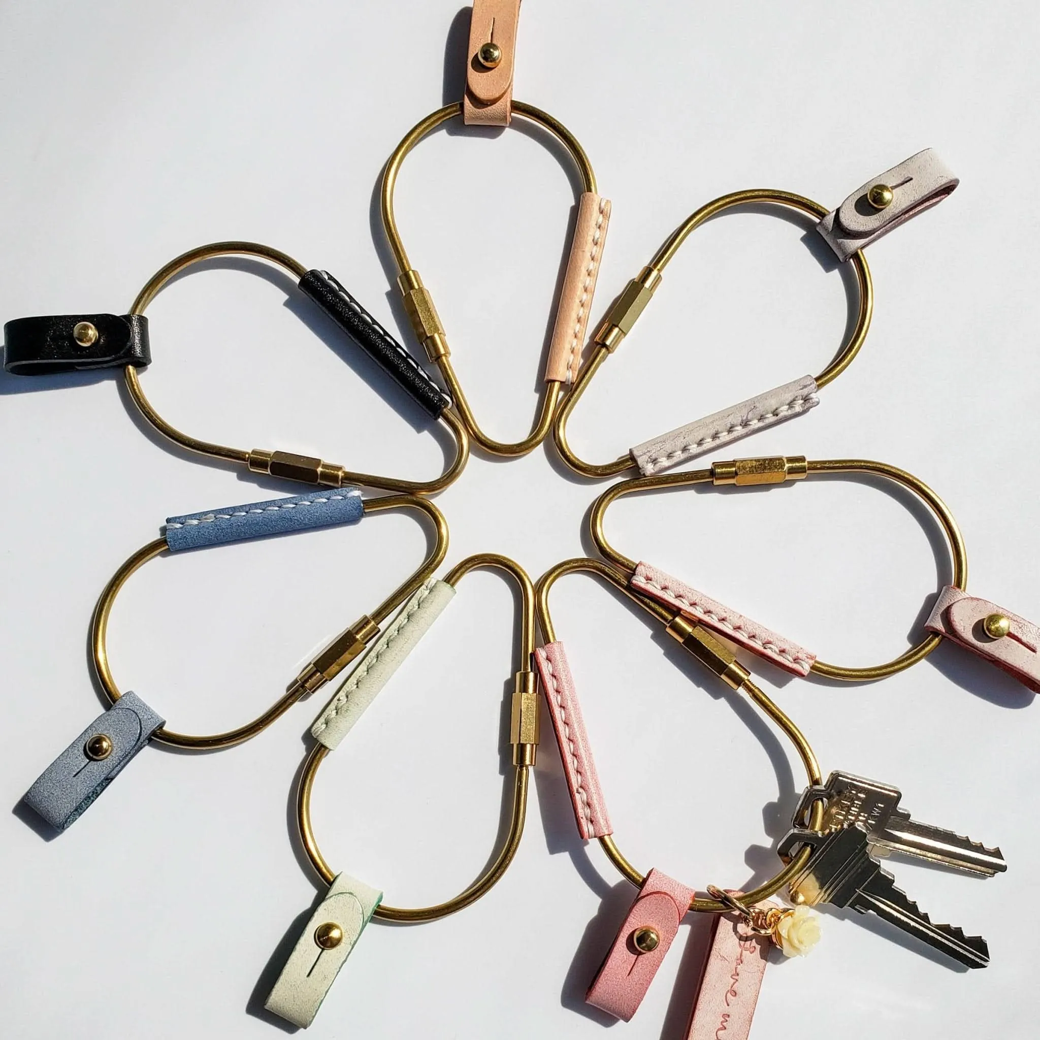 Pear Brass Key Carabiner