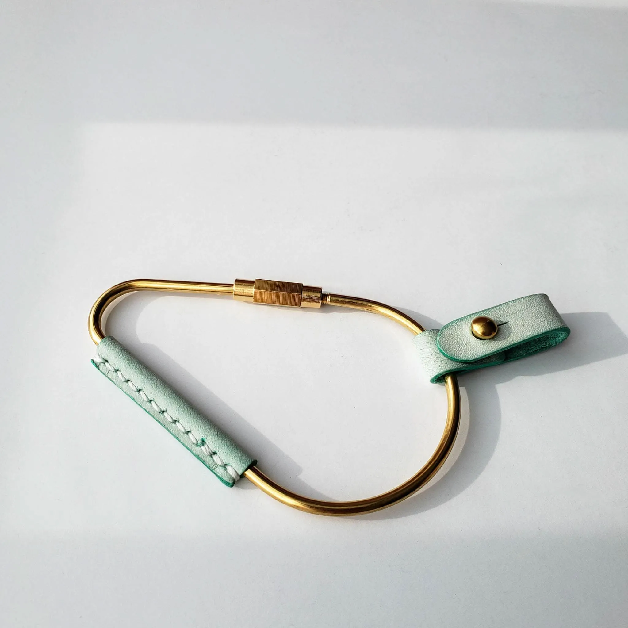 Pear Brass Key Carabiner