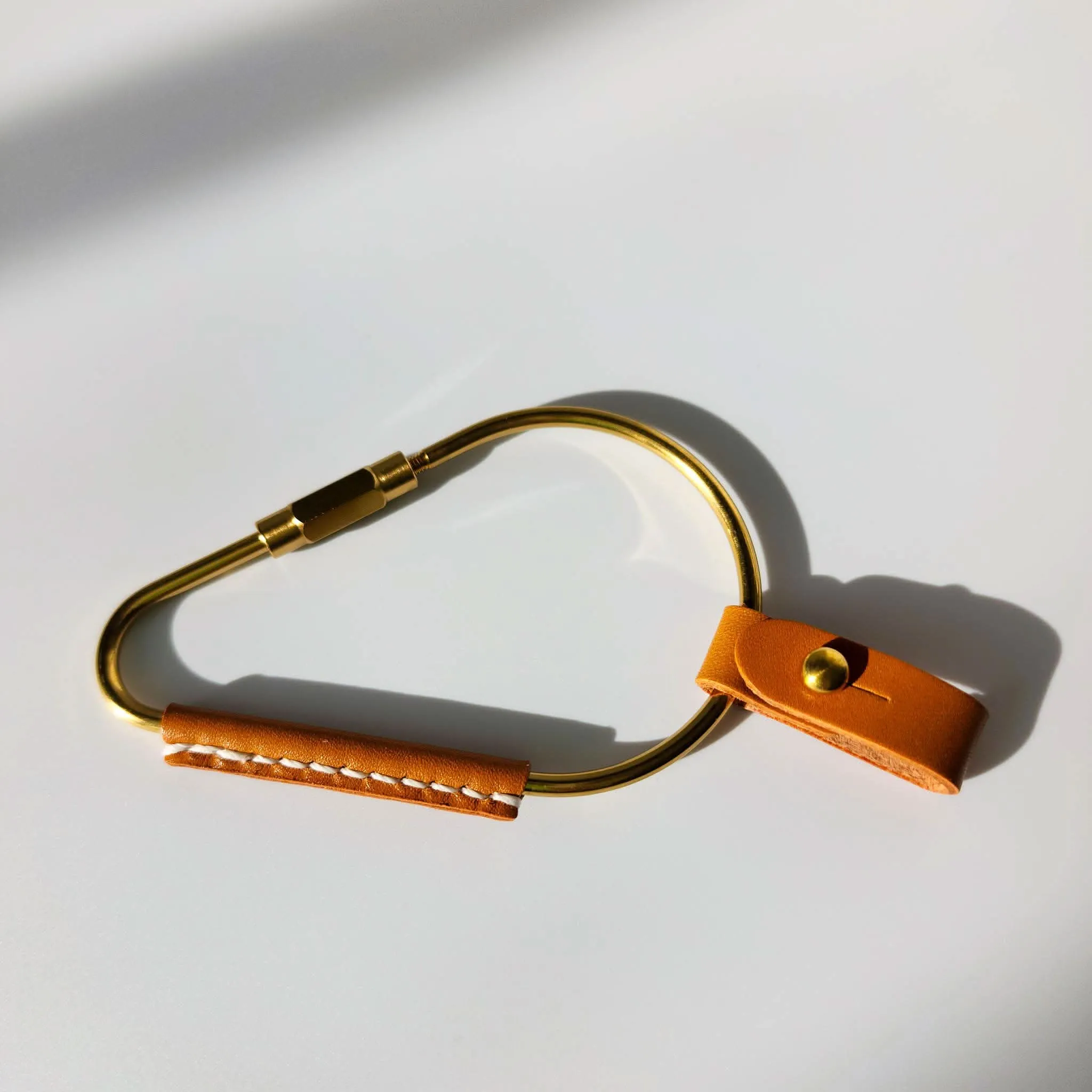 Pear Brass Key Carabiner