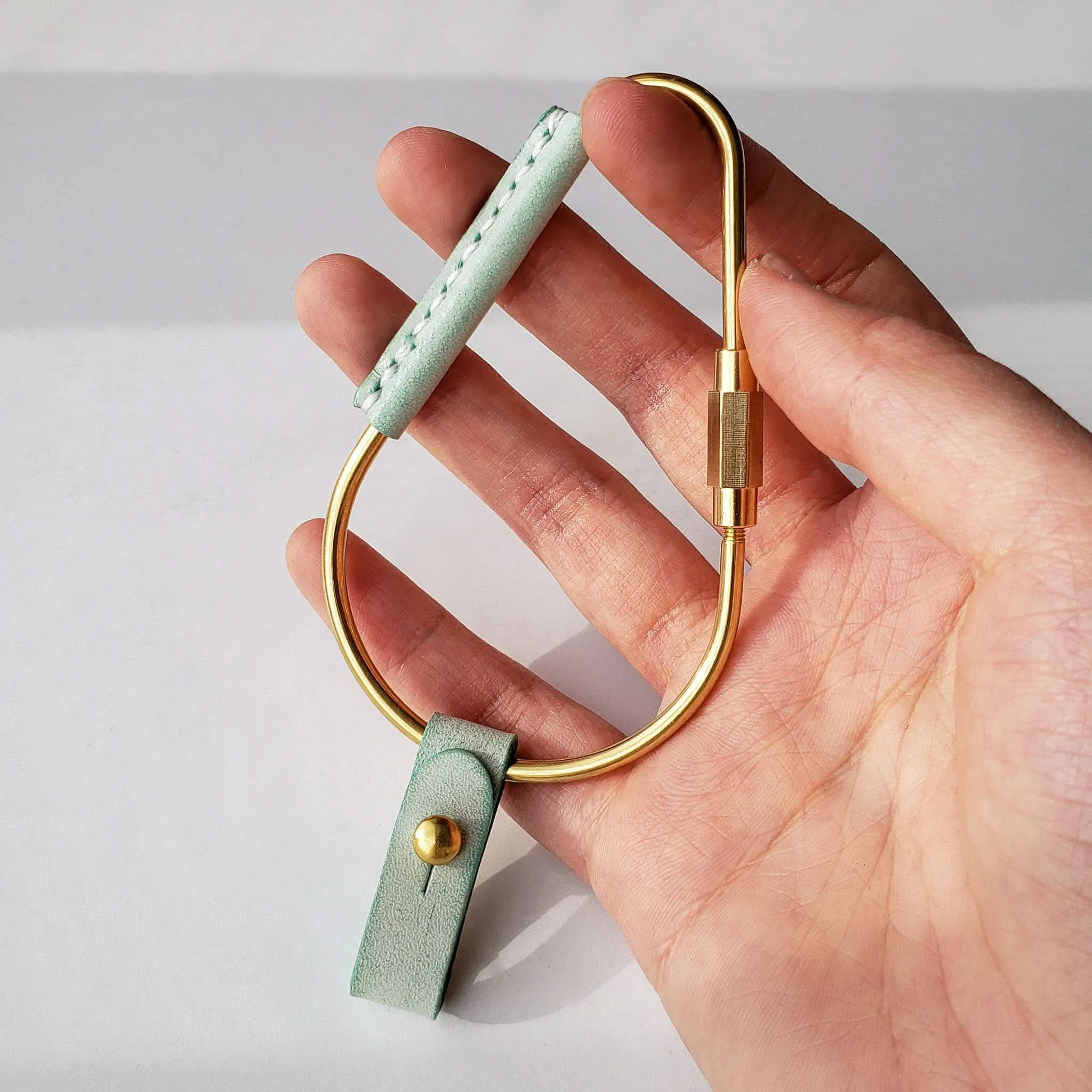 Pear Brass Key Carabiner