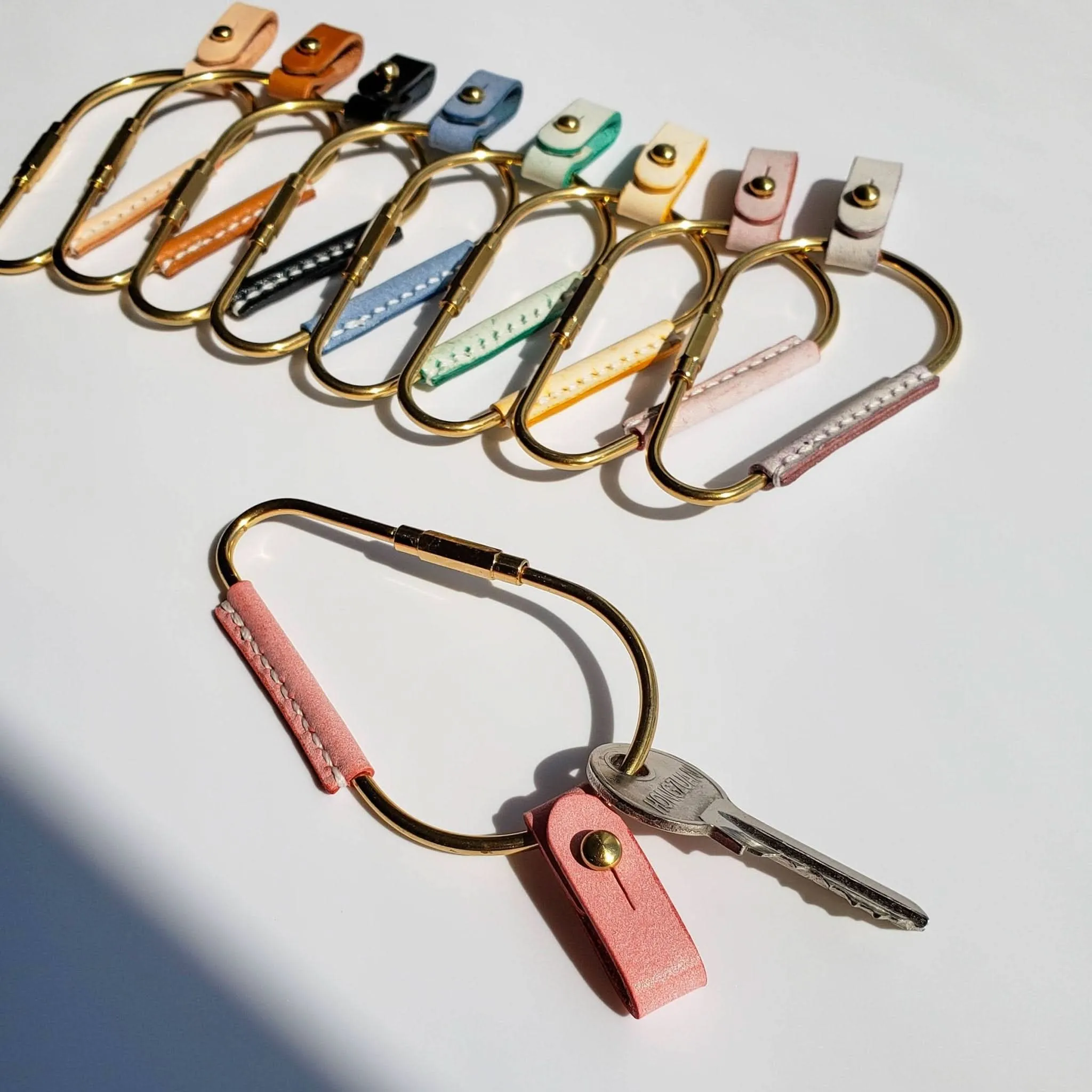 Pear Brass Key Carabiner
