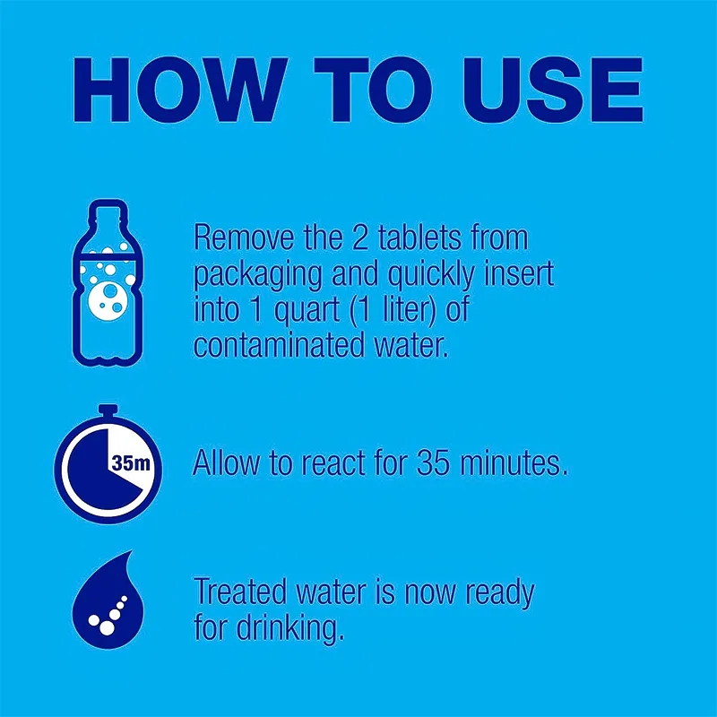 Potable Aqua Water Purification Germicidal Tablets