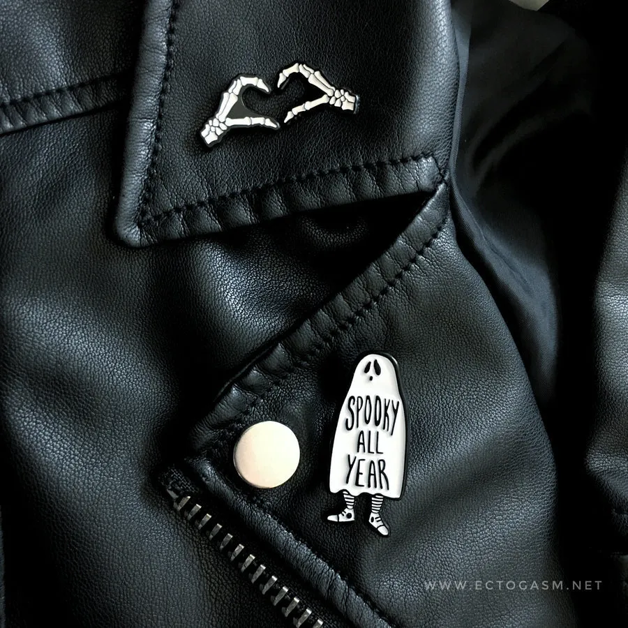 "Spooky All Year" Ghost Enamel Pin