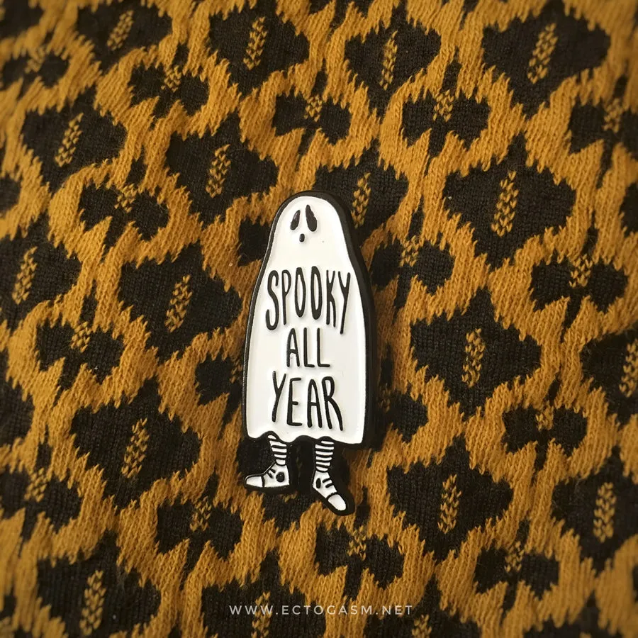 "Spooky All Year" Ghost Enamel Pin