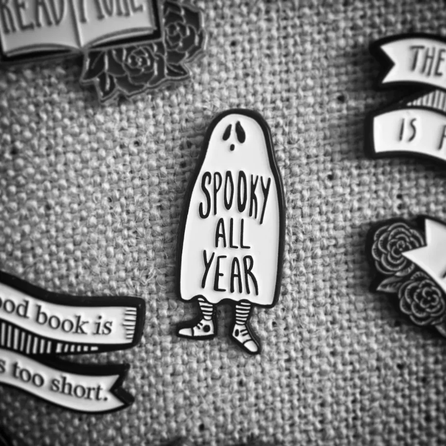 "Spooky All Year" Ghost Enamel Pin