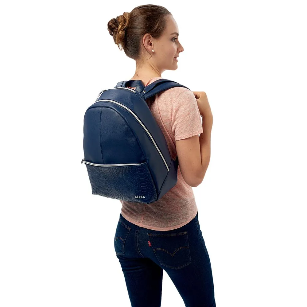 San Francisco Nappy Backpack - Blue with Snake Print