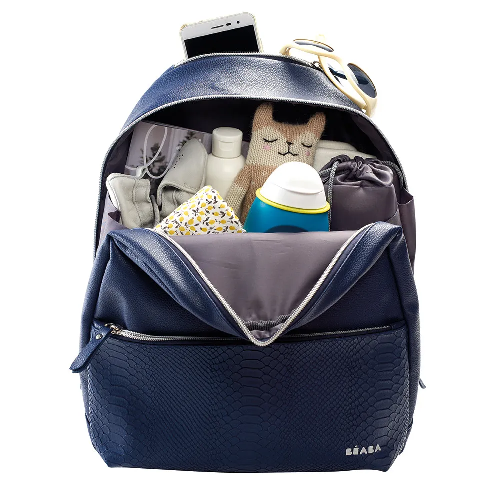 San Francisco Nappy Backpack - Blue with Snake Print