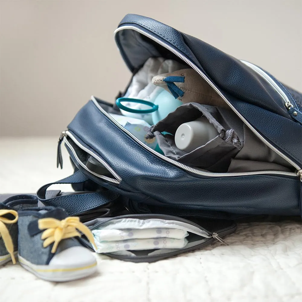 San Francisco Nappy Backpack - Blue with Snake Print