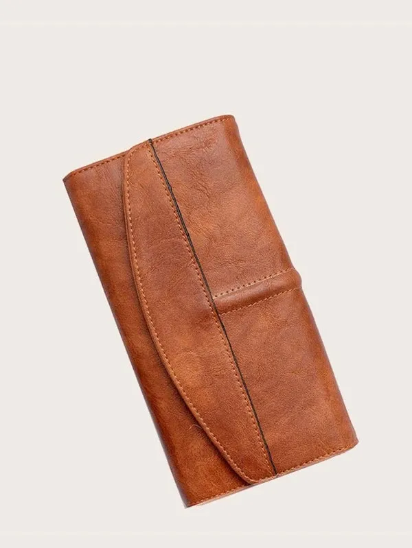 Solid Brown Leather Wallet